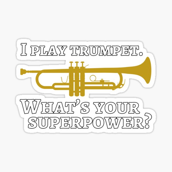 Item preview, I play trumpet superpower designed and sold by cdclocks.