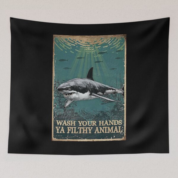 Item preview, Shark Wash Your Hands ya filthy animal shark lover designed and sold by cevyl49.