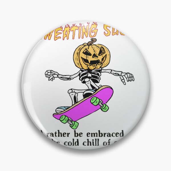 Item preview, Sweating Sucks Skeleton Pumpkin Head Halloween designed and sold by LeonardDooley.