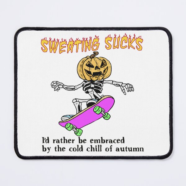 Item preview, Sweating Sucks Skeleton Pumpkin Head Halloween designed and sold by LeonardDooley.