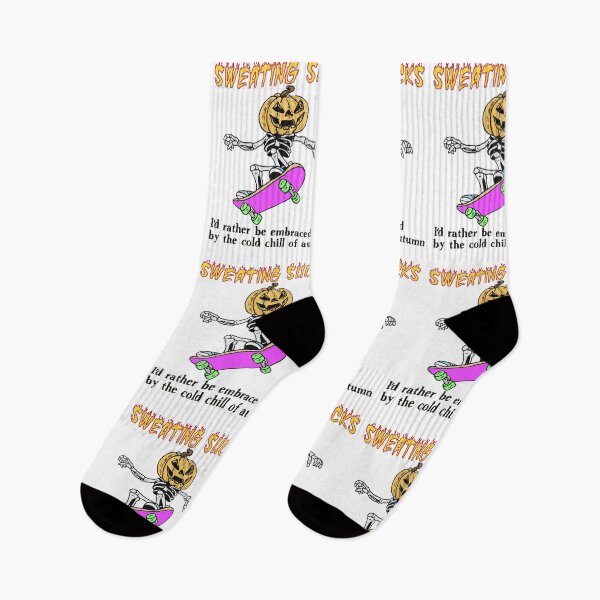 Item preview, Sweating Sucks Skeleton Pumpkin Head Halloween designed and sold by LeonardDooley.