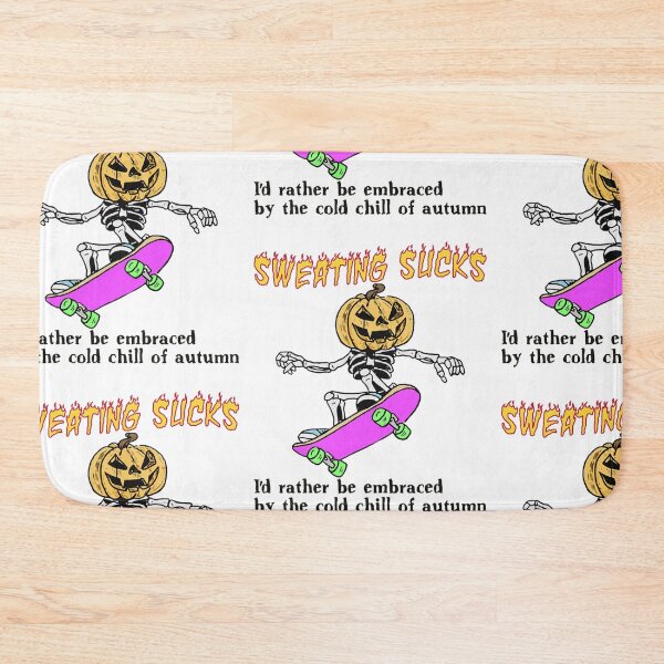 Item preview, Sweating Sucks Skeleton Pumpkin Head Halloween designed and sold by LeonardDooley.