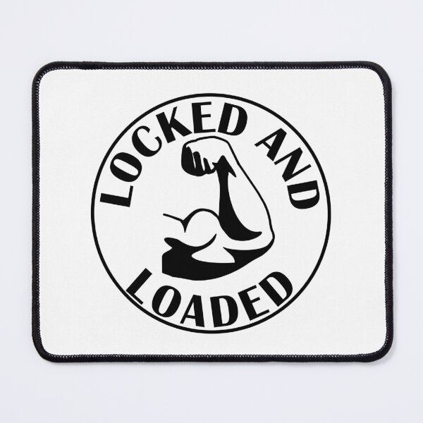 Item preview, Locked and loaded bicep arm funny gym designed and sold by designsbyted.