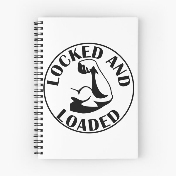 Item preview, Locked and loaded bicep arm funny gym designed and sold by designsbyted.