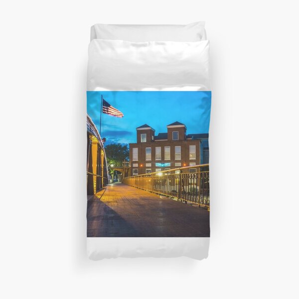 Evening on the Lift Bridge Duvet Cover