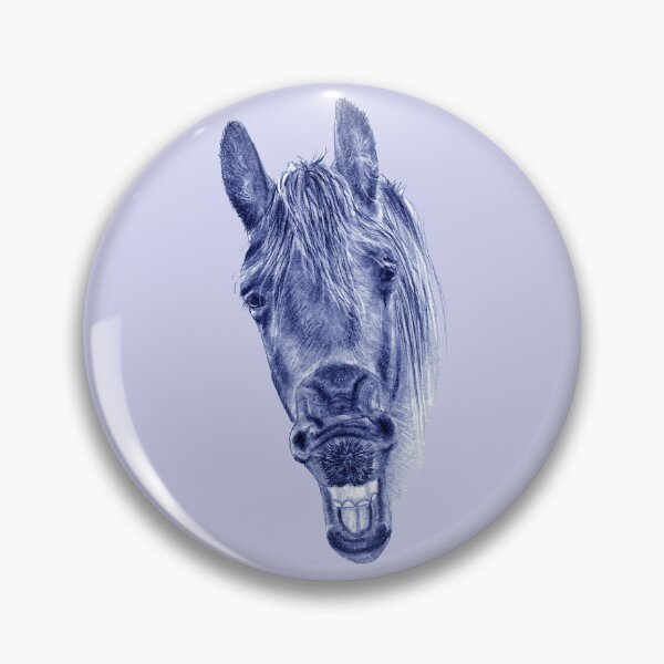 Item preview, Portrait of a yawning Friesian - blue colorized version designed and sold by SylvieG18.