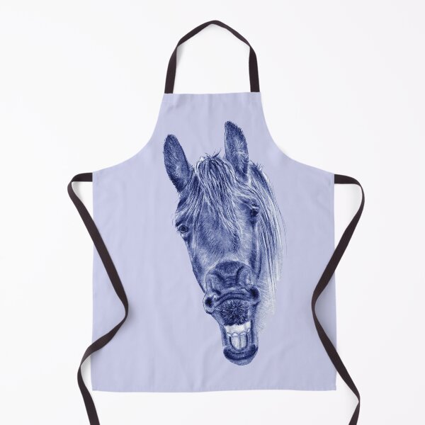 Item preview, Portrait of a yawning Friesian - blue colorized version designed and sold by SylvieG18.