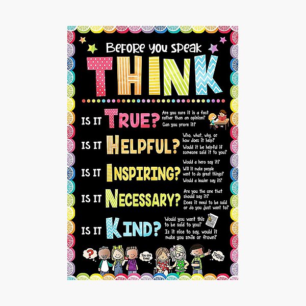 Item preview, Teacher - Classroom  - Before you speak - Think - Unity Day designed and sold by koenhfu06.