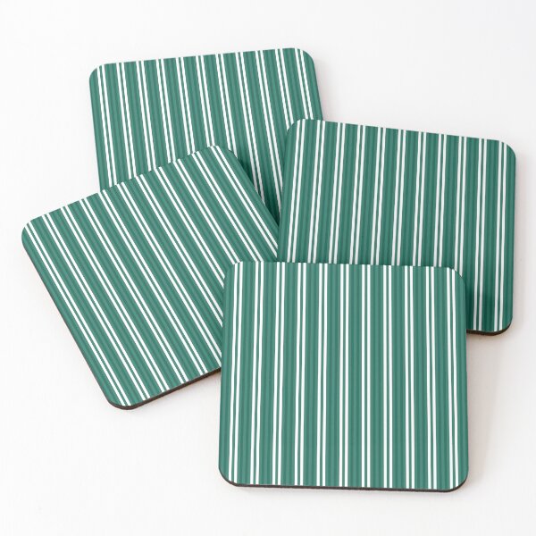 Item preview, Celebration Town Dark Green Double Vertical Stripe with White designed and sold by CelebrationTown.