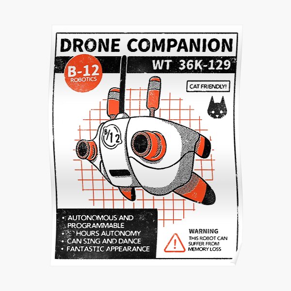 begleitende Drohne Poster