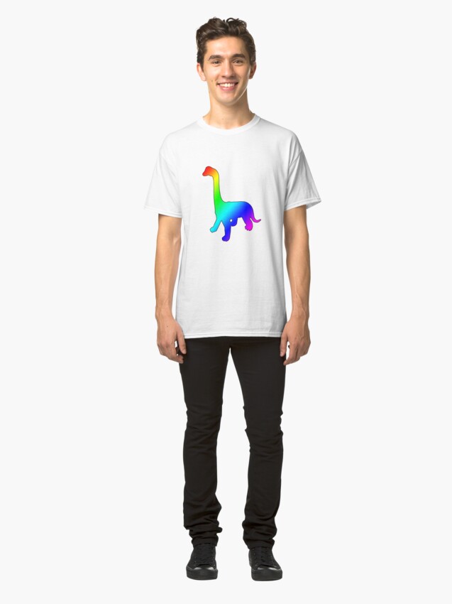 Alternate view of Dino Rainbow Classic T-Shirt