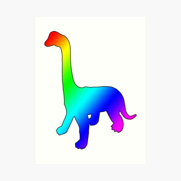 Dino Rainbow Art Print