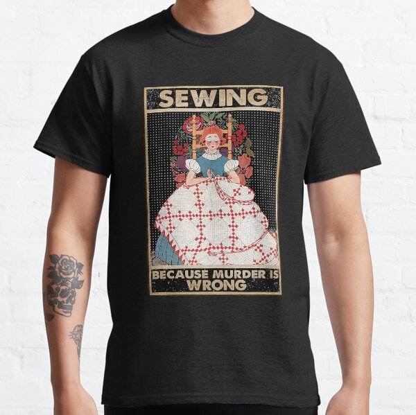 Item preview, Sewing because Murder Is Wrong  designed and sold by CampenKlein.