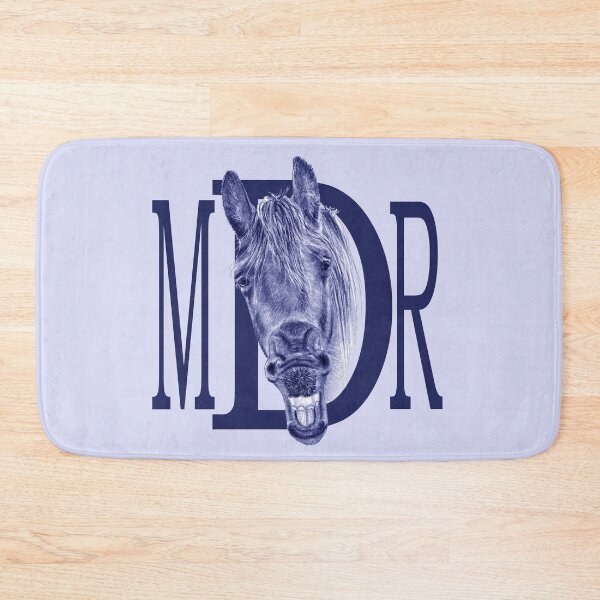 Item preview, Portrait of a yawning Friesian, with text - blue colorized version designed and sold by SylvieG18.