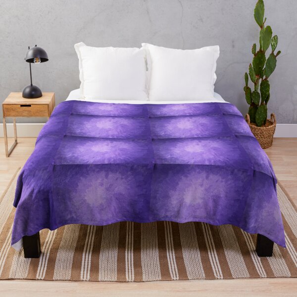 Purple inferno, handpainted acrylic Throw Blanket