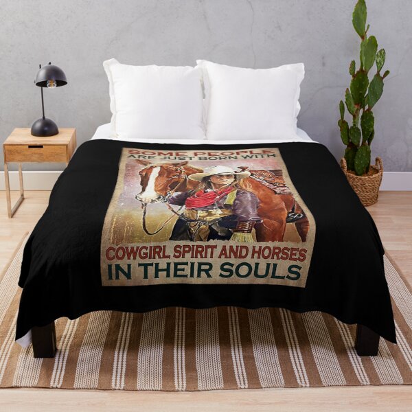 Item preview, Some People Are Just Born With Cowgirl Spirit And Horses In Their Soul Cowgirl And Horse Vintage  designed and sold by toniobnd51.
