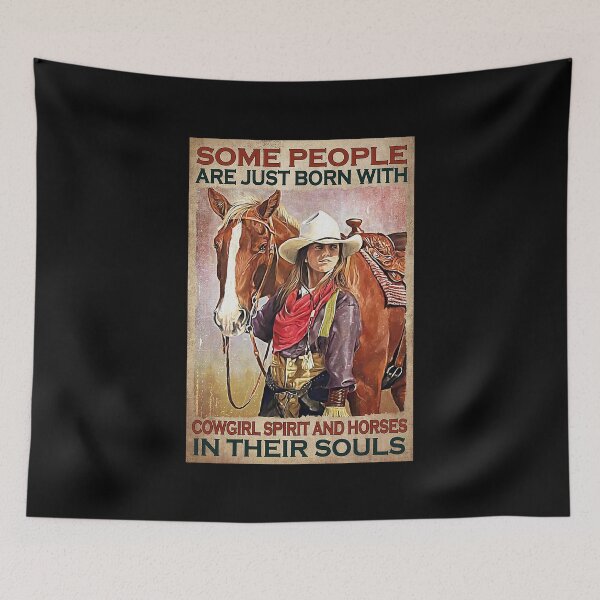 Item preview, Some People Are Just Born With Cowgirl Spirit And Horses In Their Soul Cowgirl And Horse Vintage  designed and sold by toniobnd51.