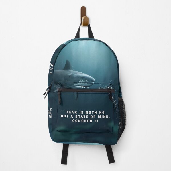 Item preview, fear is nothing but a State Of Mind Shark conquer it shark lover designed and sold by Alexanderhishop.
