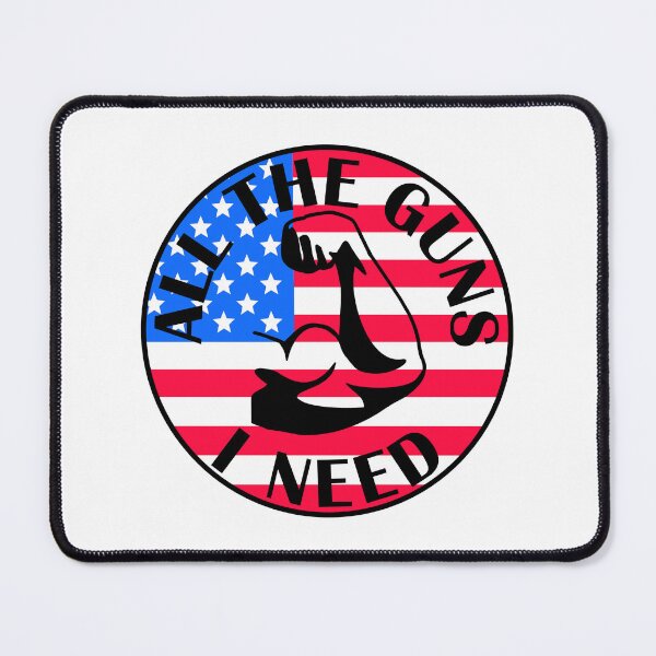 Item preview, All the guns I need american bicep arm funny gym designed and sold by designsbyted.