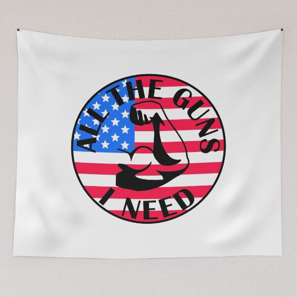Item preview, All the guns I need american bicep arm funny gym designed and sold by designsbyted.