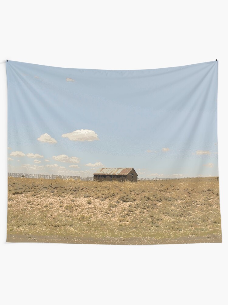 Alternate view of Pixel Barn Tapestry