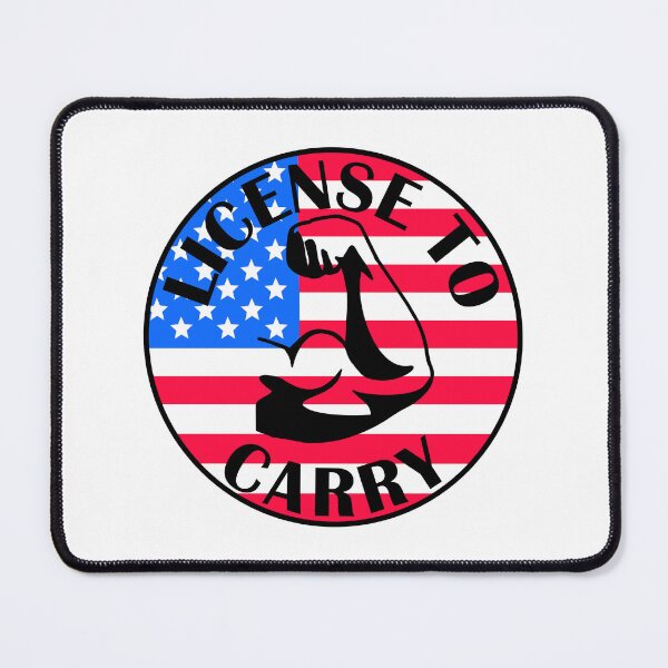 Item preview, License to carry American bicep arm funny gym designed and sold by designsbyted.