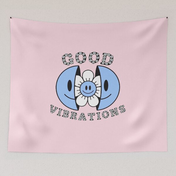 Item preview, GOOD VIBRATIONS Smiling Daisy Blue designed and sold by everything4eva.