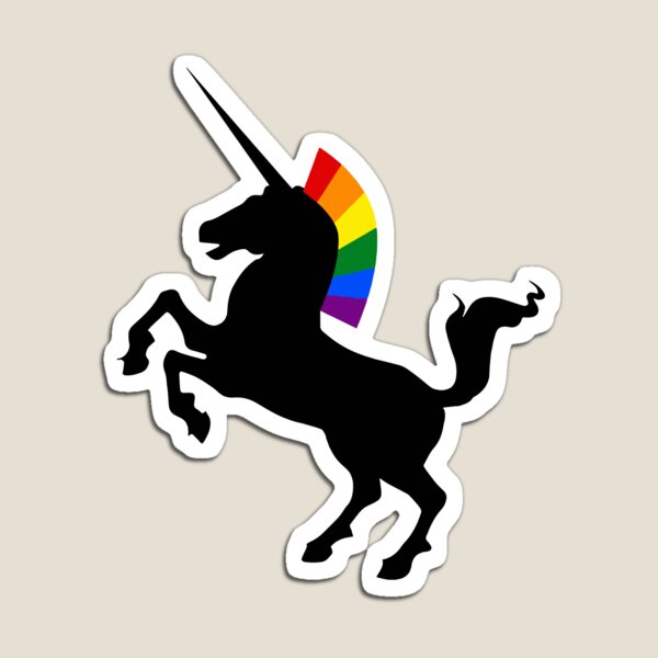 Totally Straight Unicorn Rainbow Gay Pride Magnet