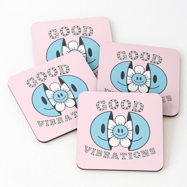 Item preview, GOOD VIBRATIONS Smiling Daisy Blue designed and sold by everything4eva.