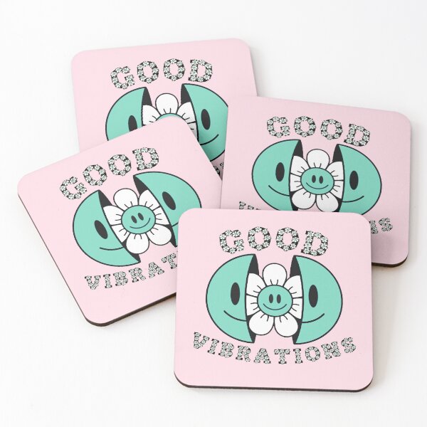 Item preview, GOOD VIBRATIONS Smiling Daisy Teal designed and sold by everything4eva.