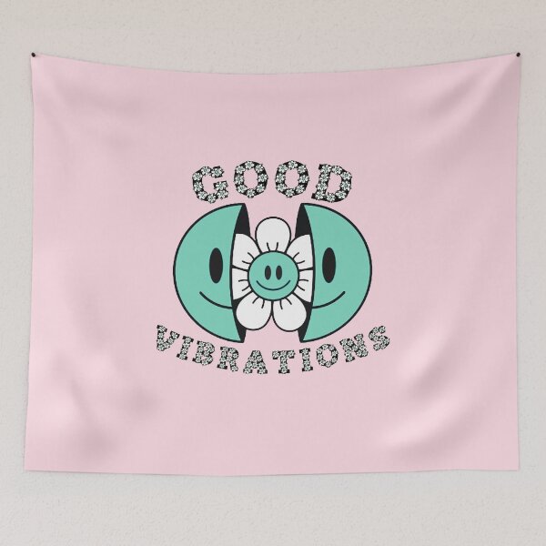 Item preview, GOOD VIBRATIONS Smiling Daisy Teal designed and sold by everything4eva.