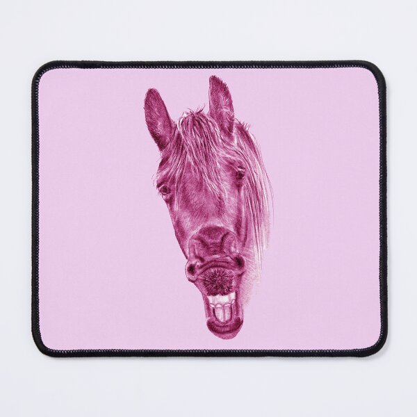 Item preview, Portrait of a Yawning Friesian - purple-pink colorized version designed and sold by SylvieG18.