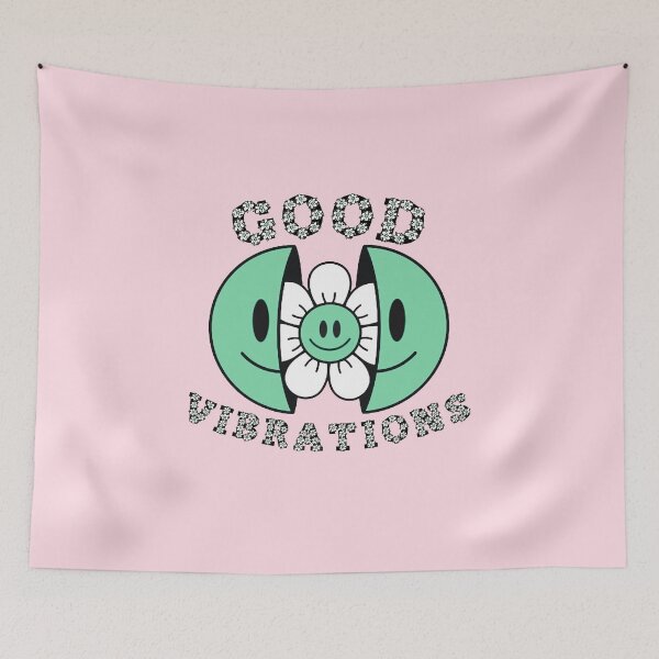 Item preview, GOOD VIBRATIONS Smiling Daisy Green designed and sold by everything4eva.