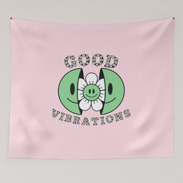 Item preview, GOOD VIBRATIONS Smiling Daisy Green designed and sold by everything4eva.