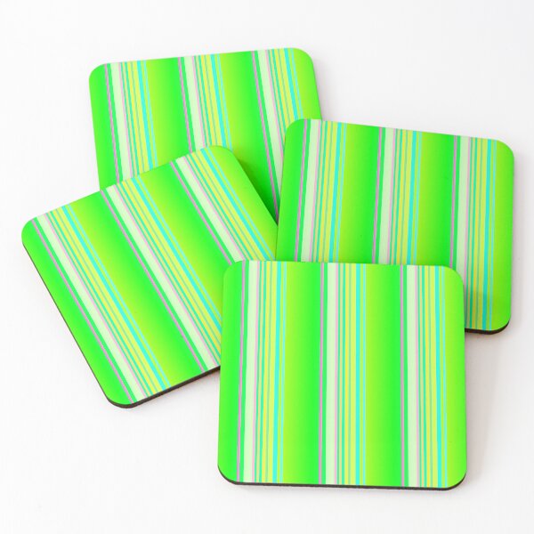 Item preview, Multi color lime green vertical striped | Lime green stripes designed and sold by lausn.