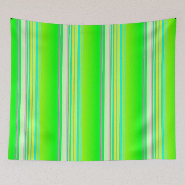 Item preview, Multi color lime green vertical striped | Lime green stripes designed and sold by lausn.