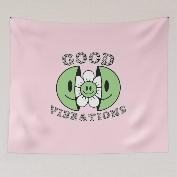 Item preview, GOOD VIBRATIONS Smiling Daisy Green designed and sold by everything4eva.