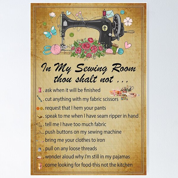 Item preview, sewing In my sewing room thou shalt not designed and sold by CampenKlein.