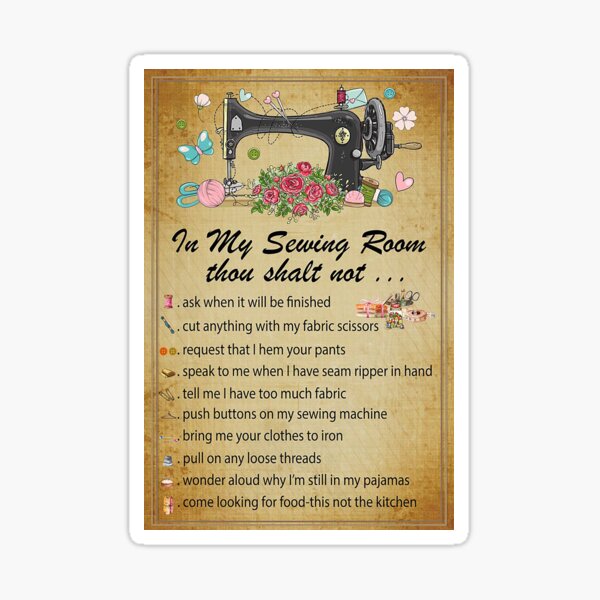 Item preview, sewing In my sewing room thou shalt not designed and sold by CampenKlein.