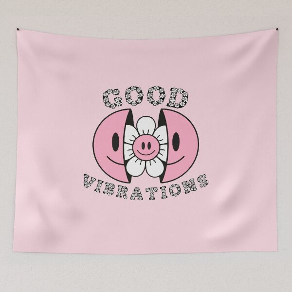 Item preview, GOOD VIBRATIONS Smiling Daisy Pink designed and sold by everything4eva.
