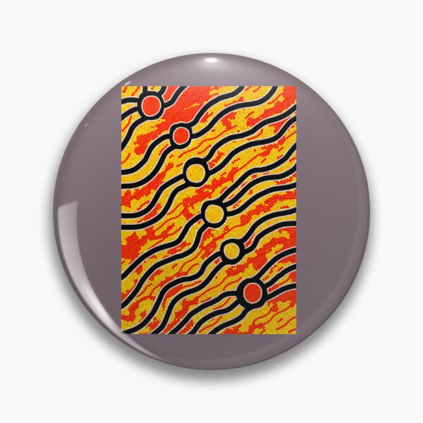 Artikelvorschau, Bush T-Shirt Kunst der Aborigines - Bush Fire entworfen und verkauft von OkazaSaitama.