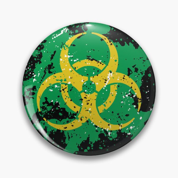 Item preview, Yellow Biohazard Symbol with Green Splatter Effect  designed and sold by iscaStudioArt.