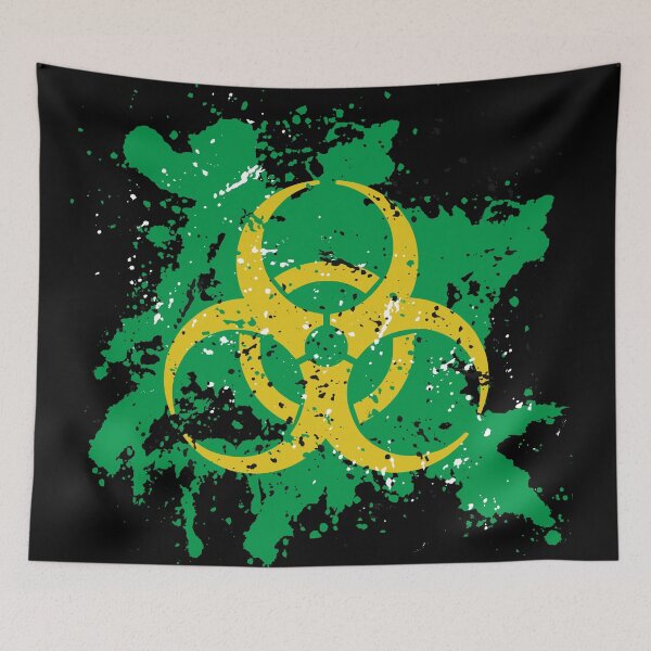 Item preview, Yellow Biohazard Symbol with Green Splatter Effect  designed and sold by iscaStudioArt.