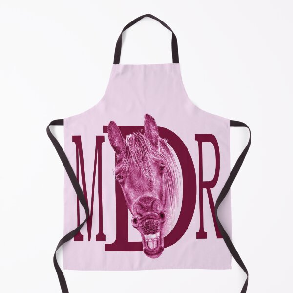 Item preview, Portrait of a yawning Friesian, with text - purple-pink colorized version designed and sold by SylvieG18.