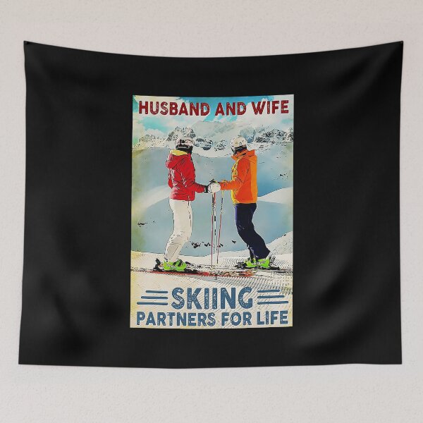 Item preview, Husband and wife Skiing Partners For Life  designed and sold by sellexxf69.
