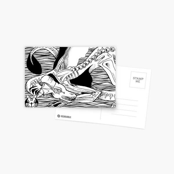 Mini Morbid Water Dragon Postcard