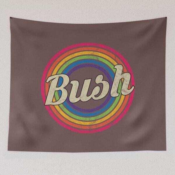 Aperçu de l'œuvre T-shirt BushBush - Style rétro délavé arc-en-ciel créée et vendue par OkazaSaitama.