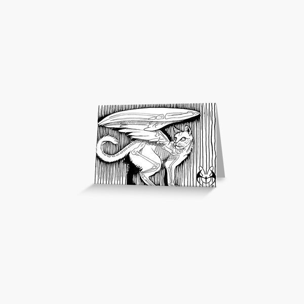 Catwings Mini Morbid 2 Greeting Card