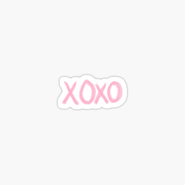 xoxo pink Sticker