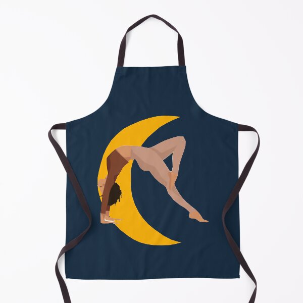 Item preview, Cute half moon yoga pose art designed and sold by PennysCrafts.